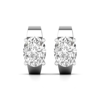 Ivana Jewels Earrings White Gold / 14KT Diamond Huggie Earrings in Gold