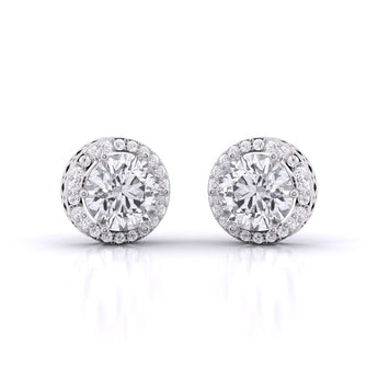 Ivana Jewels Earrings White Gold / 14KT Diamond Sparkler Studs