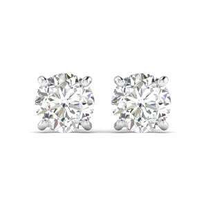 Ivana Jewels Earrings White Gold / 14KT Diamond Stud Earrings in Gold