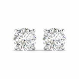 Ivana Jewels Earrings White Gold / 14KT Diamond Stud Earrings in Gold