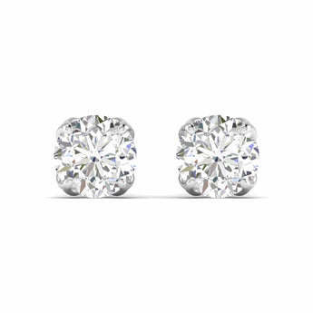 Ivana Jewels Earrings White Gold / 14KT Diamond Stud Earrings in Rose Gold