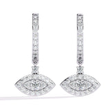 Ivana Jewels Earrings White Gold / 14KT Evil Eye Diamond Earrings