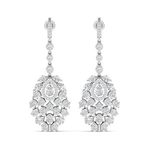 Ivana Jewels Earrings White Gold / 14KT Exquisite Diamond Statement Earrings