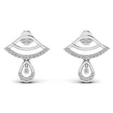 Ivana Jewels Earrings White Gold / 14KT Eye Style Round Cut Women's Earring