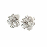 Ivana Jewels Earrings White Gold / 14KT Fancy Marquise & Pear Shape Diamonds Hoops Earrings