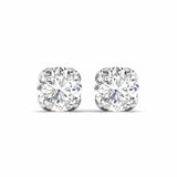Ivana Jewels Earrings White Gold / 14KT Four-Prong Diamond Stud Earrings