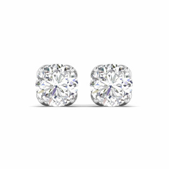 Ivana Jewels Earrings White Gold / 14KT Four-Prong Diamond Stud Earrings