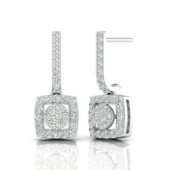 Ivana Jewels Earrings White Gold / 14KT Geometric Drop Earrings