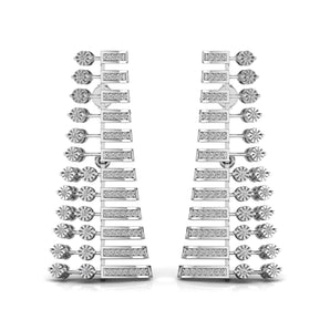 Ivana Jewels Earrings White Gold / 14KT Lab Grown Diamonds Hanging Earring