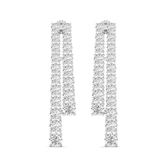Ivana Jewels Earrings White Gold / 14KT Minimalist Diamond Bar Earrings