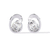 Ivana Jewels Earrings White Gold / 14KT Modern Diamond Stud Earrings