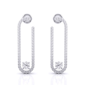 Ivana Jewels Earrings White Gold / 14KT Move Addiction Pave Earring