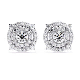 Ivana Jewels Earrings White Gold / 14KT Multi-Halo Diamond Earrings