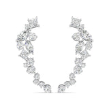 Ivana Jewels Earrings White Gold / 14KT Multi-Shape Diamond Climber Earrings