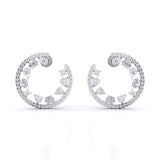 Ivana Jewels Earrings White Gold / 14KT Multi Shape Open Hoop Earring