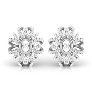 Ivana Jewels Earrings White Gold / 14KT Pear, Marquise & Round Diamond Clustered Stud Earrings