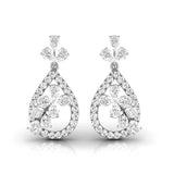 Ivana Jewels Earrings White Gold / 14KT Pear & Round Cut Diamond Teardrop Drop Earrings