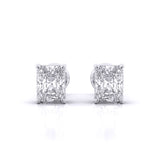 Ivana Jewels Earrings White Gold / 14KT Radiant Cut Solitaire Earrings