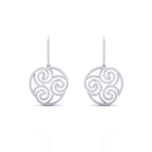 Ivana Jewels Earrings White Gold / 14KT Romantic Cache mire Mediterranean Earrings