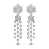 Ivana Jewels Earrings White Gold / 14KT Round Cut Diamonds Dangler Earring