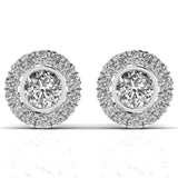 Ivana Jewels Earrings White Gold / 14KT Round Cut Diamonds Studs Earring