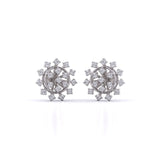 Ivana Jewels Earrings White Gold / 14KT Snowflake Diamond Studs