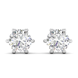 Ivana Jewels Earrings White Gold / 14KT Solitaire Diamond Studs