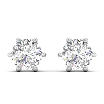 Ivana Jewels Earrings White Gold / 14KT Solitaire Diamond Studs
