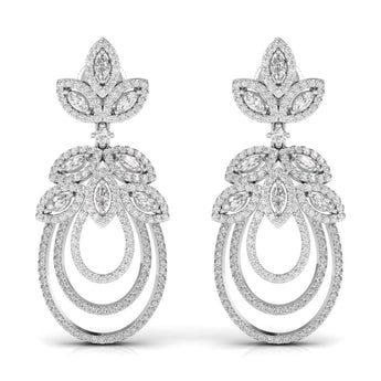 Ivana Jewels Earrings White Gold / 14KT Staid Lab Grown Diamond Earring