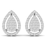 Ivana Jewels Earrings White Gold / 14KT Teardrop Round Cut Diamond Earrings