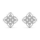 Ivana Jewels Earrings White Gold / 14KT Unique Diamond Stud Earrings