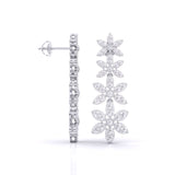 Ivana Jewels Earrings White Gold / 14KT Yellow Gold Tower De Flora Diamond Dangler