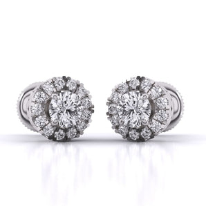 Ivana Jewels Earrings White Gold / 14KT Zen Circle Minimal Earrings