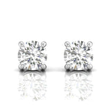 Ivana Jewels Earrings White Gold / 18KT 0.50 Carat Each Solitaire Each 4-Prongs Setting Stud Earring