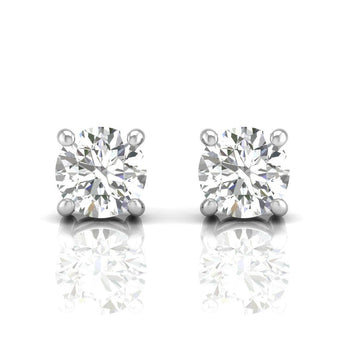 Ivana Jewels Earrings White Gold / 18KT 0.50 Carat Each Solitaire Each 4-Prongs Setting Stud Earring
