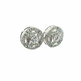 Ivana Jewels Earrings White Gold / 18KT 50 Pointers Each Round Diamonds Cluster Earrings