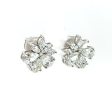 Ivana Jewels Earrings White Gold / 18KT Fancy Marquise & Pear Shape Diamonds Hoops Earrings