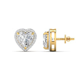 Ivana Jewels Earrings Yellow Gold / 14KT 1.50 Carat Each Fancy Heart Shape Earrings For Her