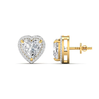Ivana Jewels Earrings Yellow Gold / 14KT 1.50 Carat Each Fancy Heart Shape Earrings For Her