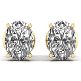 Ivana Jewels Earrings Yellow Gold / 14KT 1 Carat Each Oval Shape Diamond Stud Earring