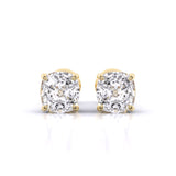 Ivana Jewels Earrings Yellow Gold / 14KT 1 Carat Each Solitaire Diamond Earrings