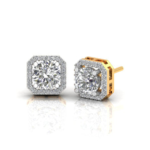 Ivana Jewels Earrings Yellow Gold / 14KT 2.05 Carat Solitaire Timeless Allure Diamond-Stud-Earrings