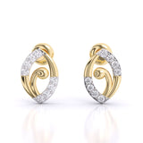 Ivana Jewels Earrings Yellow Gold / 14KT Allie Round Diamond Earrings