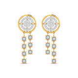 Ivana Jewels Earrings Yellow Gold / 14KT Circle Diamond Drop Earrings