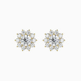 Ivana Jewels Earrings Yellow Gold / 14KT Cluster Setting Stud Flower Earring