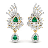 Ivana Jewels Earrings Yellow Gold / 14KT Coloured, Fancy Shape & Round Shape Diamonds Earring