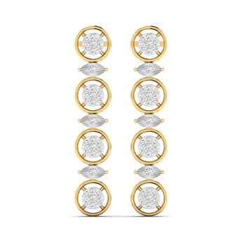 Ivana Jewels Earrings Yellow Gold / 14KT Designer Diamond Earrings