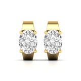 Ivana Jewels Earrings Yellow Gold / 14KT Diamond Huggie Earrings in Gold