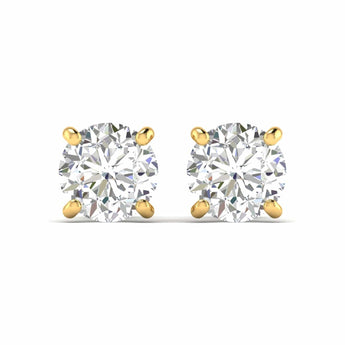 Ivana Jewels Earrings Yellow Gold / 14KT Diamond Stud Earrings in Gold