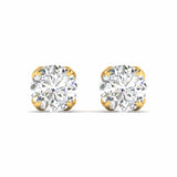Ivana Jewels Earrings Yellow Gold / 14KT Diamond Stud Earrings in Rose Gold